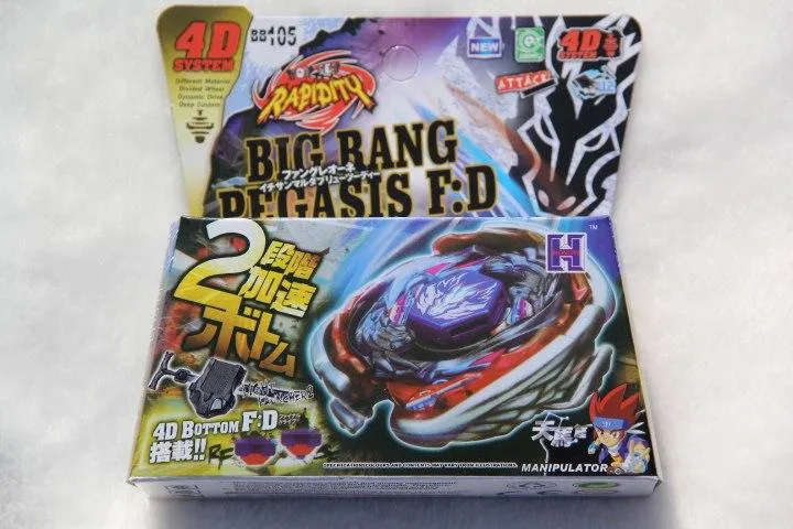 Giảm Giá Hấp Dẫn!!EYBLADE WBBA BB105 BIG BANG PEGASIS BLUE WING VERHot  Beyblade Metal Fusion 4D BB105 L Drago Quay Vàng, Nhanh Chóng Được |  