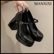 MANXIXI Fashion Women High Heels 3.54 Inches Loafers Beautiful Mules