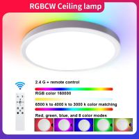 12 Inch 28W RGB+3CCT LED Ceiling Light 85V-265V 3000K/4000K/6500K Three-Tone Light Bedroom Study Balcony Ceiling Light