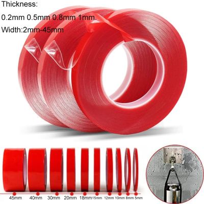 2mm-45mm Sided Adhesive Tape Transparent No Traces Sticker for Strip Car Fixed Tablet