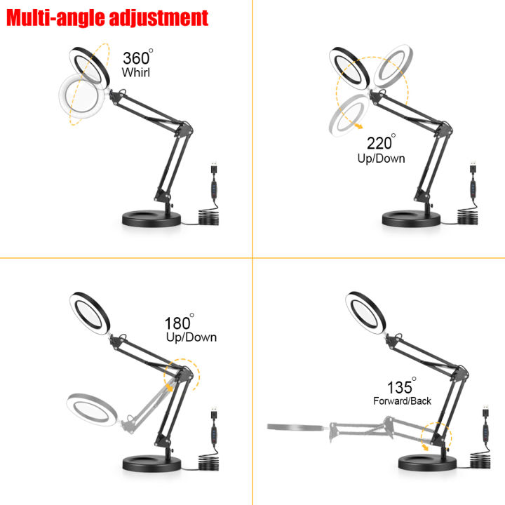 newacalox-5x-magnifying-glass-with-led-light-third-hand-soldering-tool-desk-clamp-usb-magnifier-weldingreading-8w-table-lamp