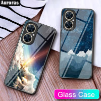 เคสกระจกเทมเปอร์เคสโทรศัพท์ไล่ระดับสีสำหรับ Vivo Y27 Y78ท้องฟ้าภูเขาหิมะปลอกสวมป้องกันเคสโทรศัพท์สำหรับ Vivo Y78 Y27 HP