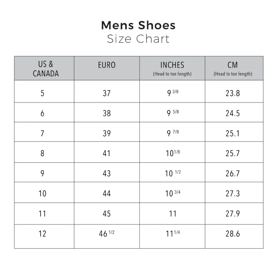 Share 153+ milanos shoes size chart - kenmei.edu.vn