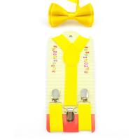 Bow tie Suspenders  For Trousers Set Y-Shape Braces Butterfly Knot Sets Kids Children Boys Girls Yellow Gift Cravat 2020 New Boys Clothing