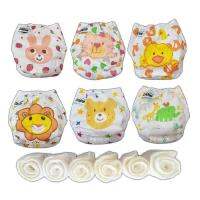 BABYKIDS95 กางเกงผ้าอ้อม กันน้ำ TPU + IM แผ่นซับ Microfiber (6ตัว+6แผ่น) Lion/ Duck/ Bear/ Dog/ Elephant/ Car