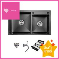 ซิงค์ฝังสแควร์ 2 หลุมTHAI FORWARD FH7843 สเตนเลส เทาดำBUILT-IN SINK THAI FORWARD FH7843 2B STAINLESS STEEL GREY/BLACK **สามารถออกใบกำกับภาษีได้ค่ะ**