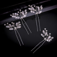 5 Pcs Silver Color Tiara Hair Combs Pins Sets Wedding Bridal Hair Accessories Flower Crystal Headpiece Hairgrips Women Jewelry