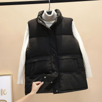 Solid Short Parka Vest Fashion Winter Jackets For Women Casual Sleeveless Basic Vest Chic Coat Female Waistcoat Jackets  New