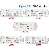 Zigbee 3.0 DC12-24-36V WZS1ตัวควบคุมไฟ LED/2/3/4/5เสียง/Google /Alexa Control สำหรับ Single Color CT RGB RGBW RGB + CT แถบไฟ Led