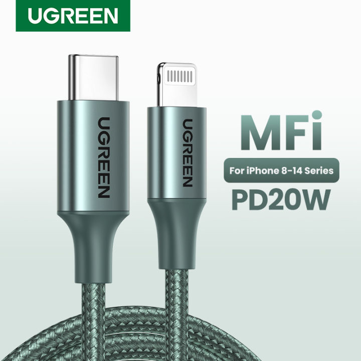 UGREEN 1m MFI Green USB C to Lightning Cable USB-C to iPhone 14 Plus/iPhone