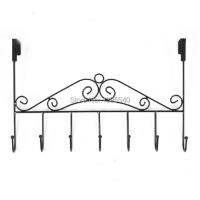 ✑ 2x Vintage Metal Hanger Hook Over Door Coat Towel Organizer Rack Home Bathroom Kitchen Holder With 7 Hook Q8Q