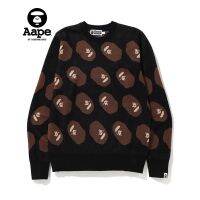 [มาใหม่] เสื้อกันหนาวสเวตเตอร์คอกลมแขนยาวทรงหลวมคุณภาพสูง Aape Tide Ape Head Unisex