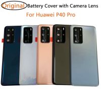 Original Back Glass Case Rear Housing For Huawei P40 Pro Battery Cover Door With Camera Lens Replacement