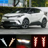 ไฟ LED DRL 1ชุดสำหรับ Toyota C-HR CHR 2016 2017 2018 2019ไฟวิ่งกลางวันกันชนท้ายไฟตัดหมอกไฟเตือนไฟเบรก