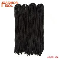 Idol Afro Dreadlocks ผู้หญิงน้ำตาลผมต่อเปียถักโครเชต์ Ombre 80เส้นวิกผมปลอมเร็กเก้20นิ้ว