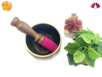 ขันทำสมาธิ ขนาด9-9.5ซม. ลายนูน (1ชุดมีขัน ไม้ หมอนรอง) Singing Bowl