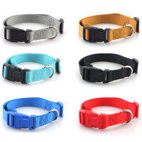 Nylon Adjustable Dog Collar Heavy Duty Clip Buckle Collar for Small Medium Dogs Chihuahua Dog Red Black Blue Purple