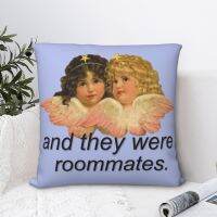 And They Were Roommates Meme Hug Pillowcase Renaissance Angels Angel Backpack Cushion Home DIY Chair Coussin Covers Decorative