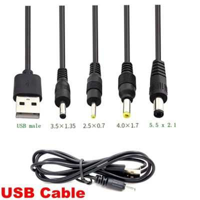 1 pcs DC 5.5*2.1 mm/3.5*1.35mm/4.0*1.7mm/2.5*0.7mm  male  to USB Male  Power Cable Extension cord for Mini Speaker type A  Wires Leads Adapters