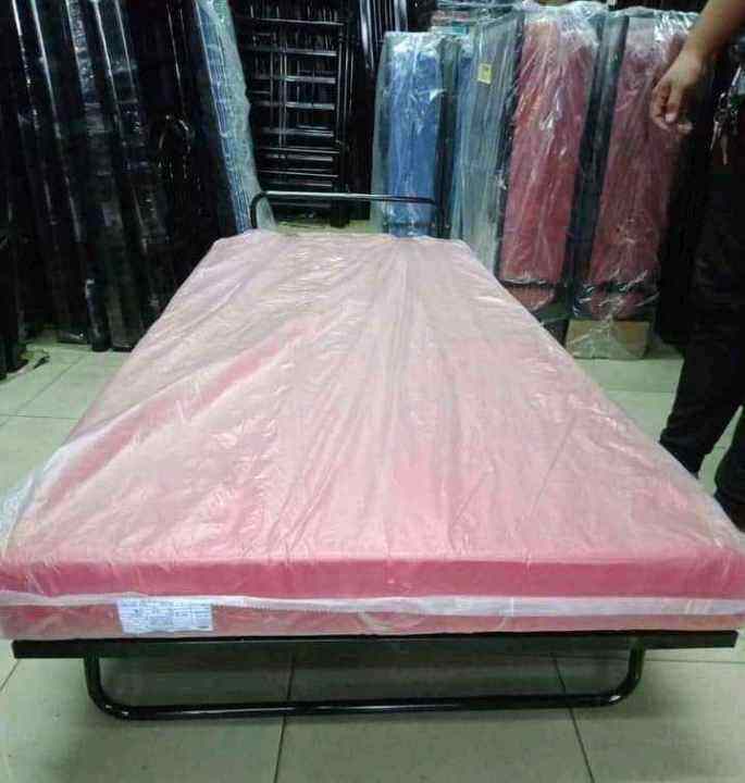 Folding bed with 4inch uratex foam single size only 30x72inch Lazada PH