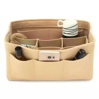 Felt Purse Insert Multi Pocket Bag in Bag Organizer Fit for Speedy