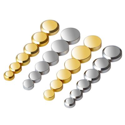 4Set 304 stainless steel mirror screw cap Decor Cover Golden Flat Advertisement upholstery nails Glass Fastener Hooks Hardware Wall Stickers Decals