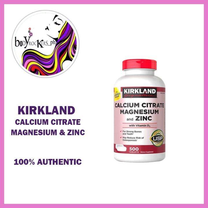 Kirkland Signature Calcium Citrate Magnesium And Zinc With Vitamin D3 500 Tablets 04 24 Lazada Ph