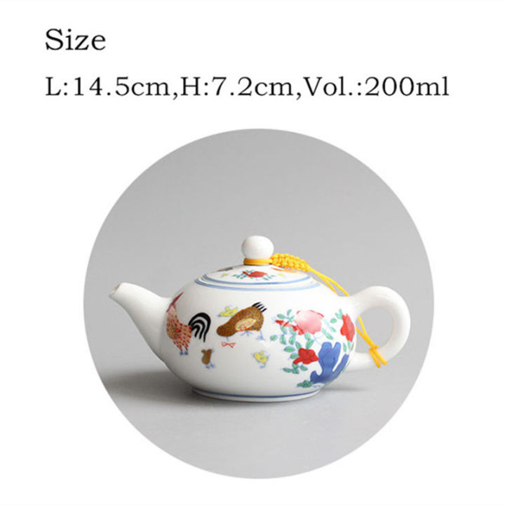 chinese-traditional-tea-set-ceramic-retro-rooster-teapot-with-filter-holes-200ml-archaistic-small-services-puer-tea-coffee-pot