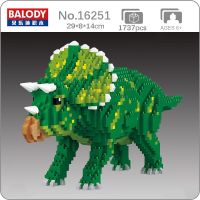 Balody 16251 Jurassic Dinosaur Triceratops Animal Monster Model DIY Mini Diamond Blocks Bricks Building Toy for Children no Box