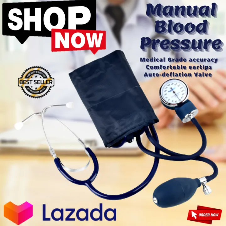 Manual Blood Pressure Measure Device Kit Cuff Stethoscope, blood