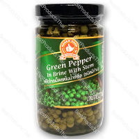 พริกไทยเม็ดสดในน้ำเกลือ (ชนิดมีก้าน) 100% GREEN PEPPER IN BRINE WITH STEM ขนาดน้ำหนักสุทธิ 227 กรัม น้ำหนักเนื้อ 75 กรัม บรรจุขวดแก้ว เครื่องเทศคุณภาพ