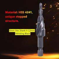 Hss โคบอลต์/ไนไตรด์ที่เคลือบ/ไทเทเนียมหัวสว่านบิต Hex Shank Spirove ขั้นตอนการเจาะกรวย Bit 3-12 4-22 6-24 4-12/20/32Mm