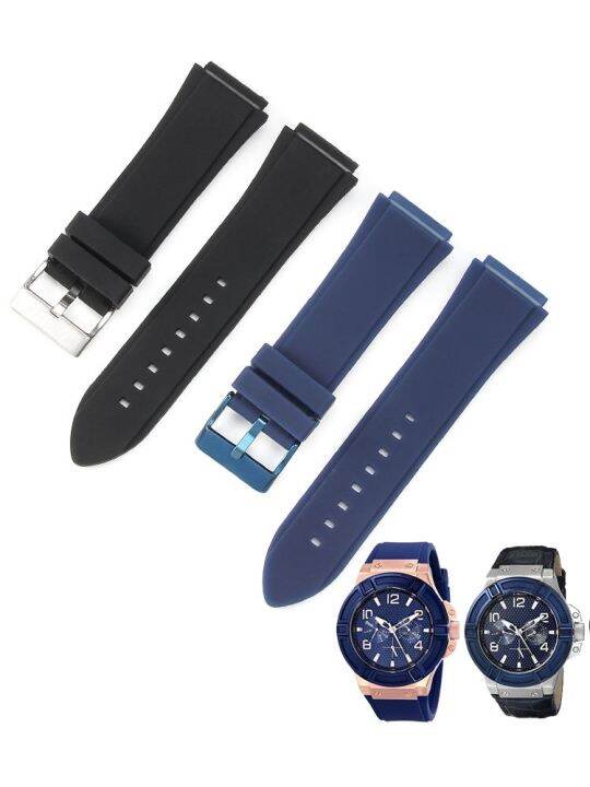 Suitable for GUESS watch U0247G3 W1058G2 W0040G3 blue silicone rubber watch strap SYY Lazada PH