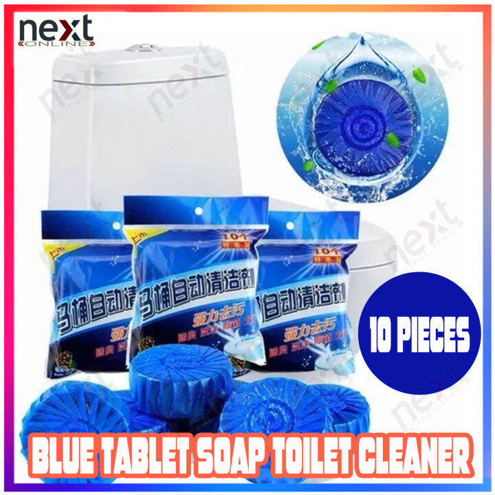 Blue Soap Cleaner Tank Bowl Bathroom System Toilet Cleaner Blue Tablet ...