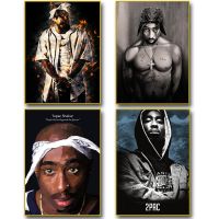 ฮิปฮอปนักร้องทู S Hakur 2PAC ผ้าใบจิตรกรรมรูปศิลปะโปสเตอร์พิมพ์ภาพผนังสำหรับห้องนั่งเล่นบ้านผนัง C Uadros ตกแต่งใหม่