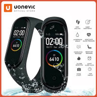 Uonevic นาฬิกา สมาทวอช M4 Band Smartwatch สมาร์ทวงกันน้ำติดตามการออกกำลังกายกีฬาสร้อยข้อมือ สมาร์ทวอทช์ PK Smart watch M3 Band หรับ Android/iOS