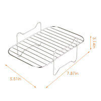 2Pack Air Fryer Rack สำหรับตะกร้าคู่ Air Fryers ชั้นวางสแตนเลสสำหรับ Ninja Foodi DZ201/401 Instant Dual ตะกร้า