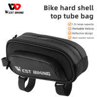 West Biking-Saco De Bicicleta Reflexivo Logotipo Impermeável,Estrada MTB Bicicleta Superior Tubo Bolsa,1.5L ความจุสูง,Equipamento De Ciclismo