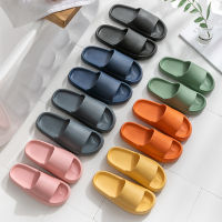 Summer Thick Platform Slippers Women Bathroom Home Soft Sole EVA Indoor Slides Men Non-slip Flip Flops Outside Sandals Shoes