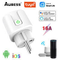 AUBESS 16A/10A WIFI ปลั๊กอัจฉริยะซ็อกเก็ตสวิทช์ไฟ Tuya รีโมทคอนโทรลเครื่องใช้ในบ้านทำงานร่วมกับ A0lexa G-Oogle บ้านไม่มีจอภาพพลังงาน (ไม่มีระบบวัด)