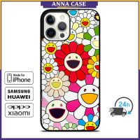 Takashi Murakami Flowers 23 Phone Case for iPhone 14 Pro Max / iPhone 13 Pro Max / iPhone 12 Pro Max / XS Max / Samsung Galaxy Note 10 Plus / S22 Ultra / S21 Plus Anti-fall Protective Case Cover