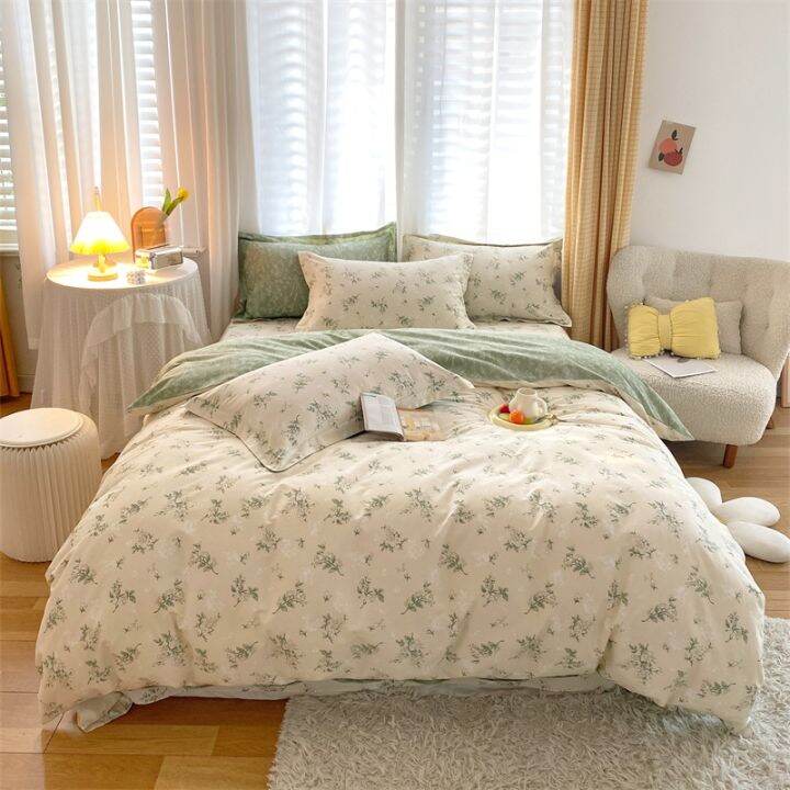 100-cotton-pure-cotton-colorful-flower-pattern-fitted-bedsheet-set-and-flat-bedsheet-fitted-sheet-the-suite-suits