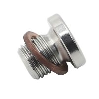 M12 x 1.25mm Oxygen o2 Lambda Sensor blanking Exhaust Plug Cap Stainless Steel Screw bolt nut for motorcycles and cars