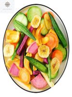 กรอบผลไม้และผักสารพันกรอบผสมกับแห้งผักและผลไม้แห้งผักและผลไม้แห้ง