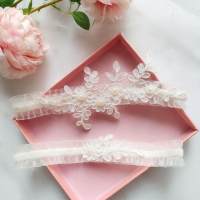 Accessories Wedding Rings Leg Wedding Party Bride For Garter Lace Floral Sexy Belt Mesh Lace Women Elegant 2pcs