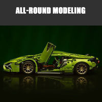 Building Blocks City Classic Technical Sport Car Green Vehicle Cfk37 Model DIY Assemble Bricks Toys Gift For Kids Children