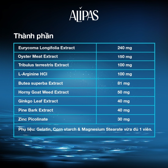 Alipas tăng cường sinh lý nam với eurycoma longifolia, oyster meat - ảnh sản phẩm 6