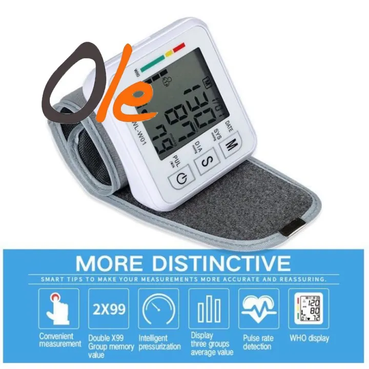 Digital Wrist Blood Pressure Monitor Heart Beat Meter BP Monitor Arm
