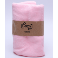 COZY ผ้าขนหนูไมโครไฟเบอร์ 30x70ซม. BQ015-PK สีชมพู