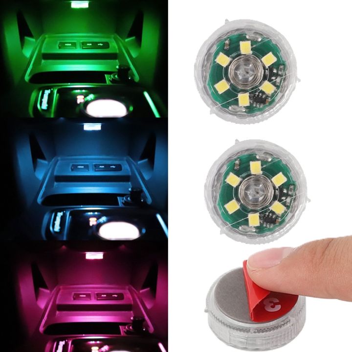 mini-car-led-lamp-touch-switch-light-auto-wireless-ambient-lamp-night-reading-light-foot-lighting-in-the-car-interior-lights
